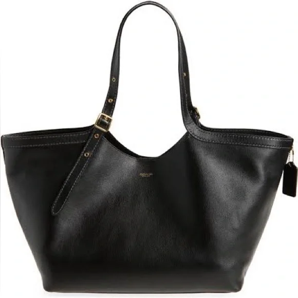 Coach Gramercy Leather Tote Black Leather NWT - Picture 3 of 12